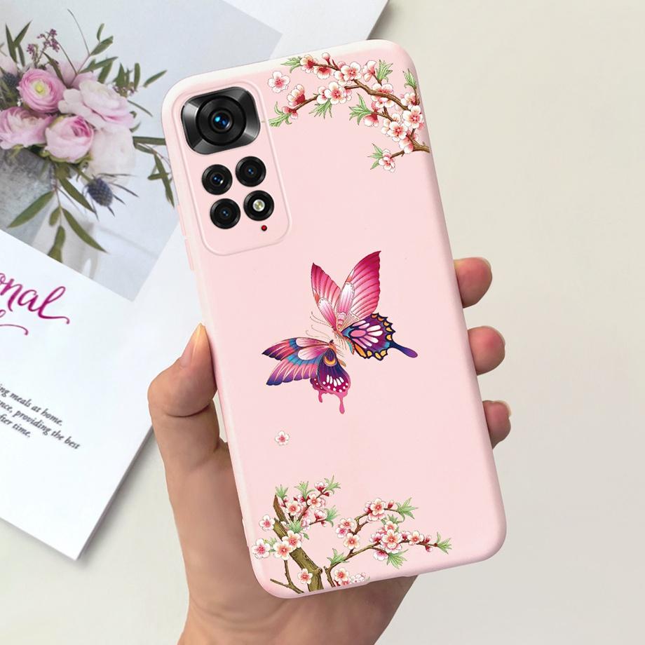 Für Xiaomi Redmi Note 11 4G Hülle Weiches Flüssigsilikon Süße Katze Schöner Stoßfänger Fundas Für Xiaomi Redmi Note 11 Pro Note11s 4G 5G
