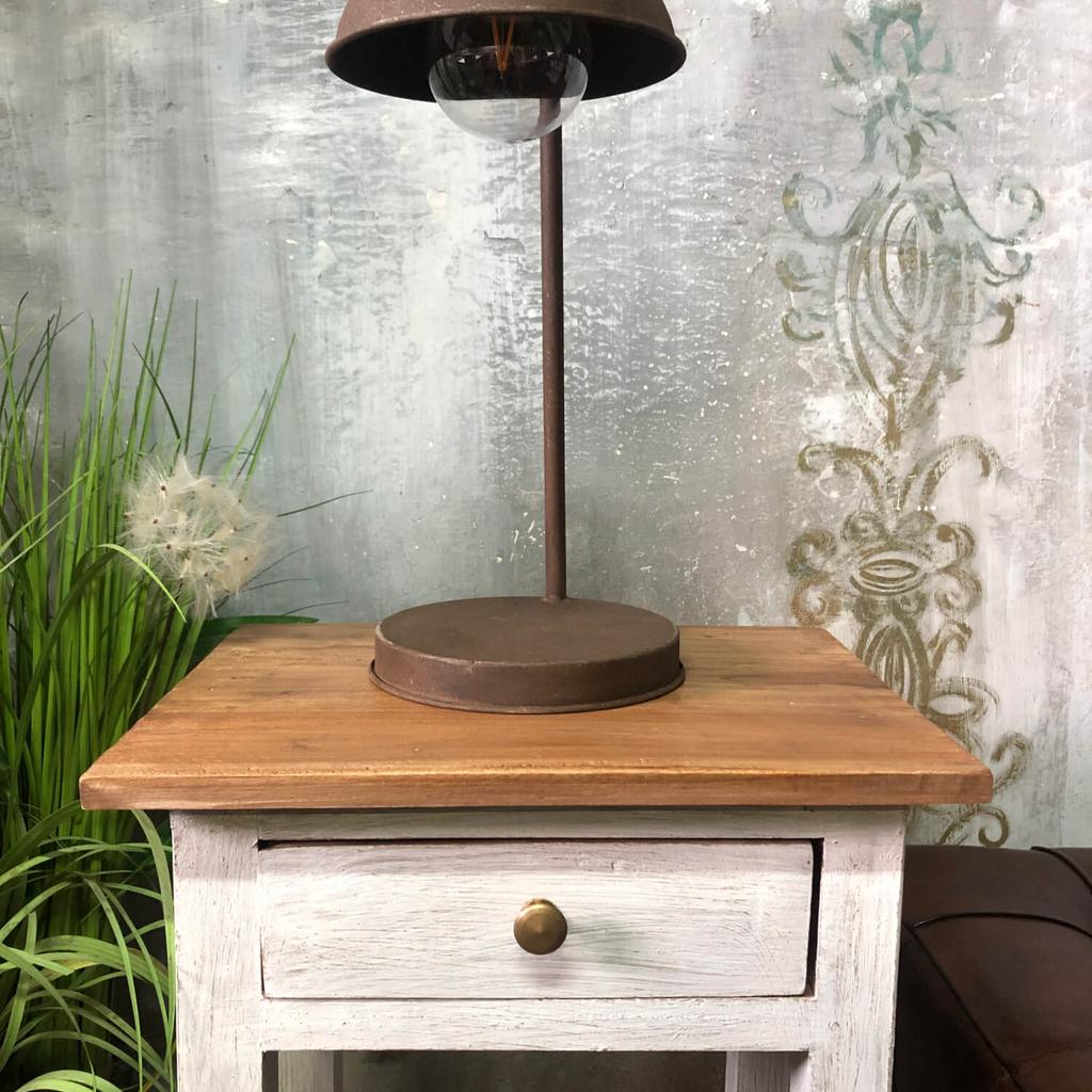 English stylish retro white table with a drawer for the living room and bedroom
