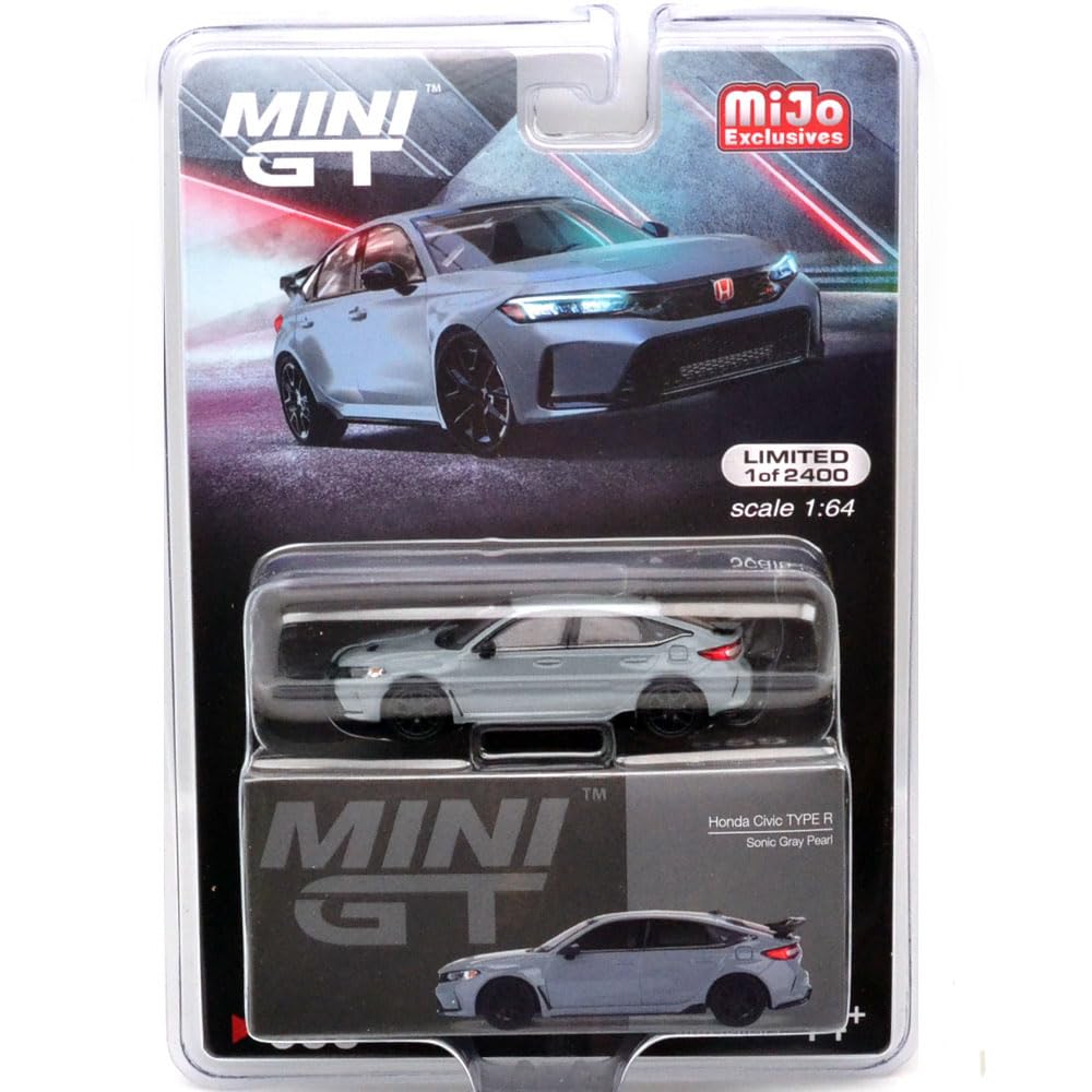 MINI GT 164 Scale MiJo Limited Edition - Honda Civic Type R (Sonic Gray Pearl) MGT00659-MJ