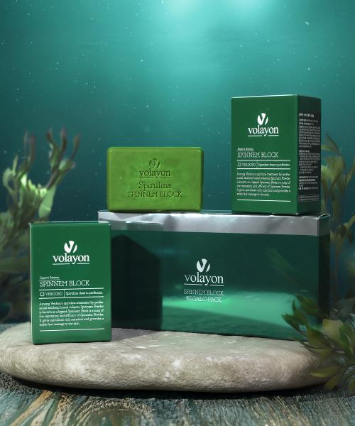 [Natural Soap] Spinem Block Ligaro Pack for Pore and Blackhead Care 120g x 3 Pack