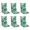 Hochlehner Seat Cushions 6 Pcs Leaf Pattern Oxford Fabric