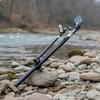 Stainless Steel Fishing Rod Holder with Silicone Head Luminous Telescoping