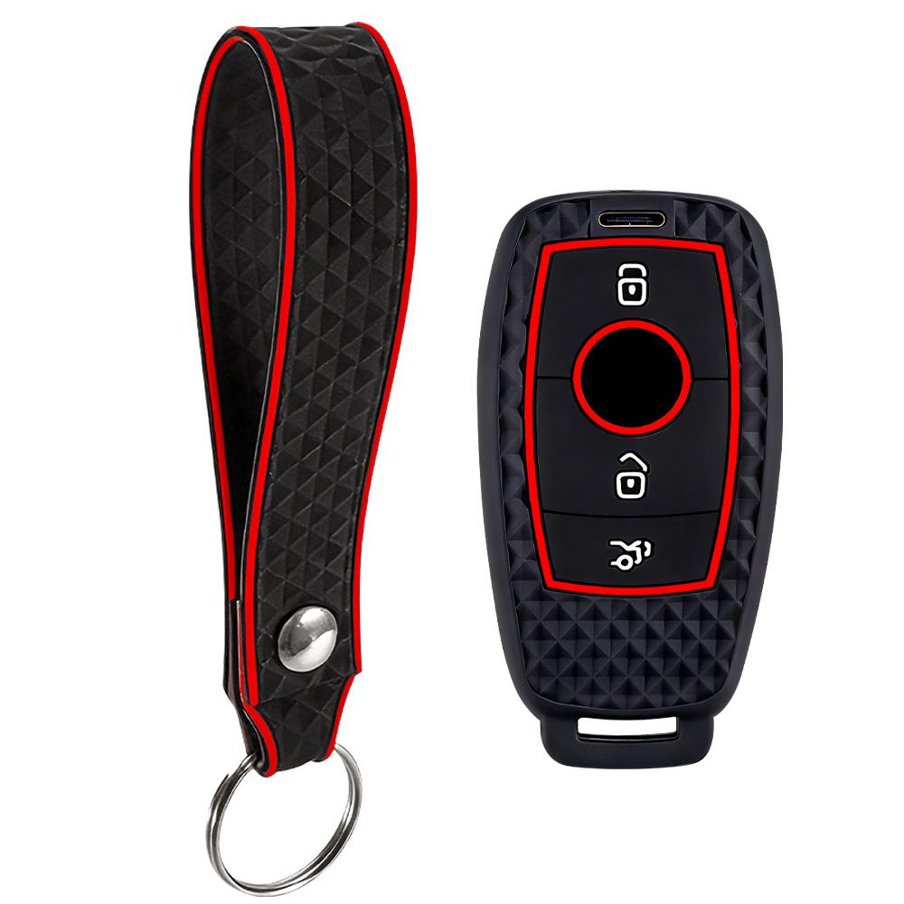 

Silicone Car Remote Key Case Cover Shell Fob for Mercedes Benz A C E S G Class GLC CLE CLA GLB GLS W177 W205 W213 W222 X167 AMG