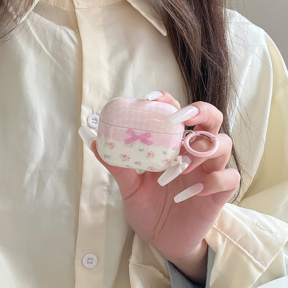 ins Korean small floral bow is suitable for airpods4 earphone cover pro3 new airpodspro2 protective cover 3rd generation Apple wireless bluetooth
