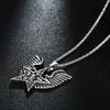 Pentagram Skull Wings Necklace Dark Retro Wings Hip Hop Street