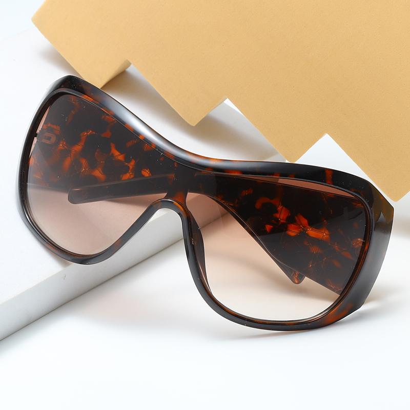 Y2k Face Mask Oversized Frame Sunglasses Women's Trendy Instagram Sunglasses Outdoor Fashion One-piece Sports Sunglasses 7752