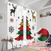 2 Stück, 2D-Ebene Druck Beliebte Vorhänge Buffalo Plaid Weihnachtsbaum (3) Strapazierfähiges Polyester (ohne Stange) Dekorationen für den Innenbereich