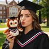 Peluche Civetta di Laurea Morbido Peluche con Cappello e Fascia di Congratulazioni per Regalo Laureato Scolastico