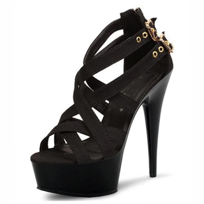 Fish Mouth Shoes 15/17/18 Cm High Heels Stiletto Shoes Waterproof Table Women's Shoes