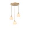 Nordic Modern Three-Head Glass Chandelier for Dining & Bar