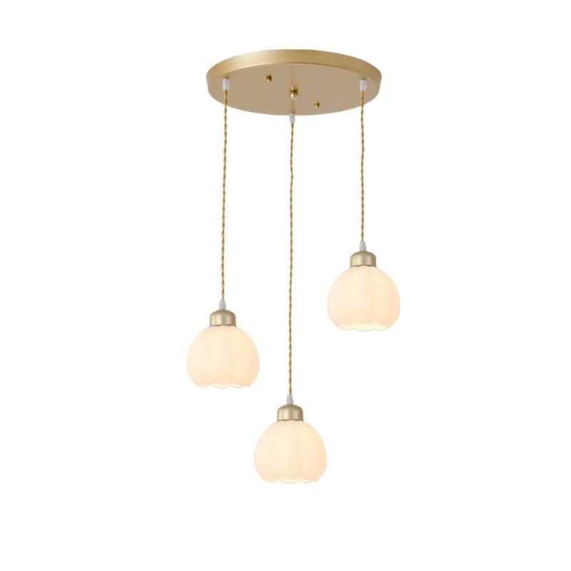 Nordic Modern Three-Head Glass Chandelier for Dining & Bar