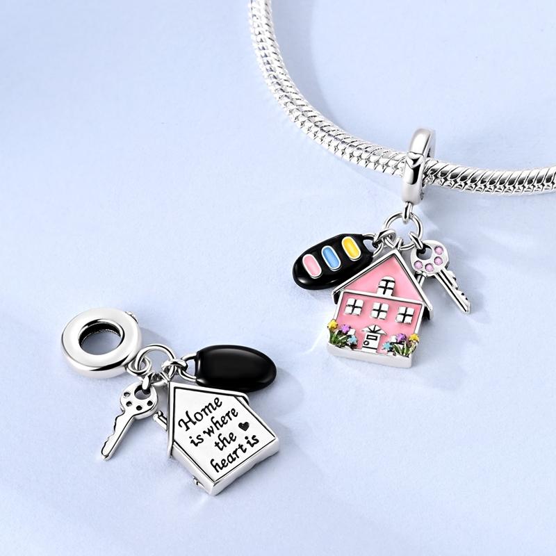 Copper Apple Butterfly Rose Charms Beads Dice Tulip Music Dangle Fit Pan Original Bracelets Diy Fine Jewelry