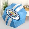 Manchester City Football Club Print Automatic Umbrella, 8 Rib Iron Frame, Plastic Handle, Suitable for Outdoor Travel &Daily , Ideal Gift