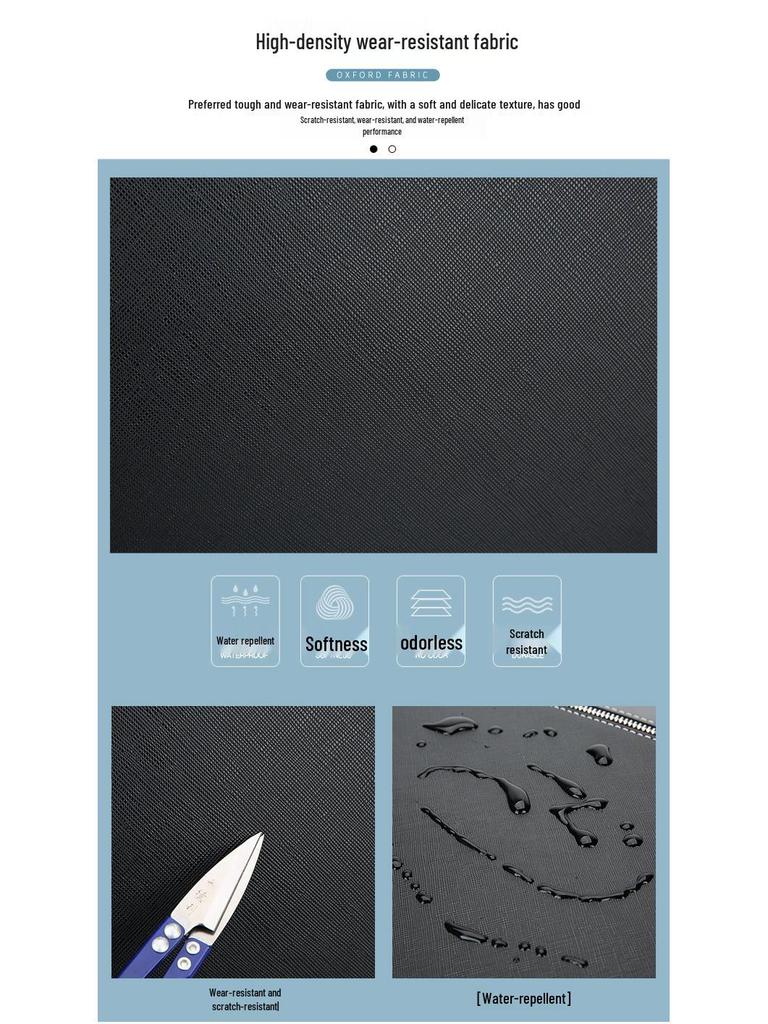 Men's Simple Solid Color Laptop Shoulder Bag & Business Backpack