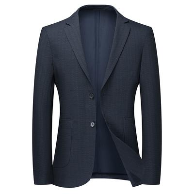 Spring and Autumn Thin Men's Suits Nylon Elastic Non-iron Small Suits Trendy Casual Single Suits for Men