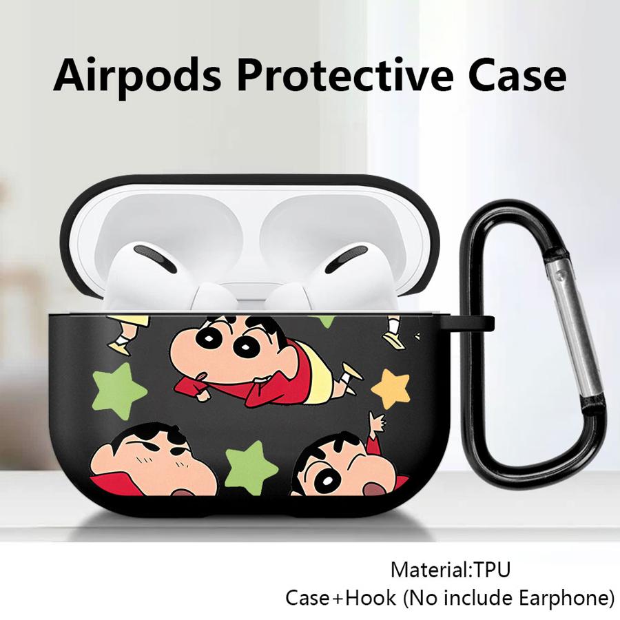 Earphone Cases Cover Case For Airpods 1 4 Pro 3 Pro3 Pro2 2 Crayon ShinChan Cute
