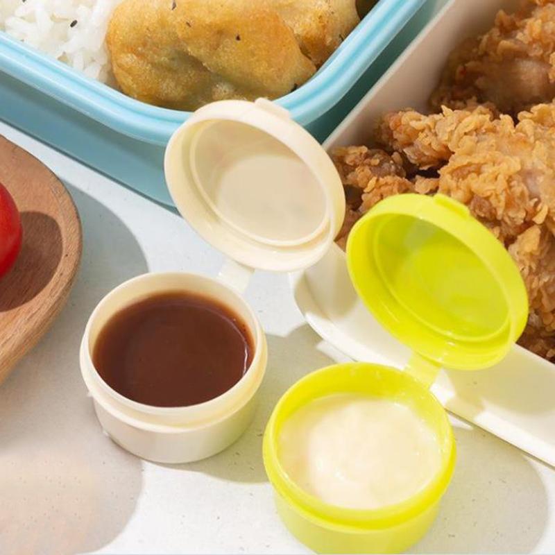 3Pcs Portable Cartoon Mini Sauce Box Small Sauce Container Kids Lunch Accessory