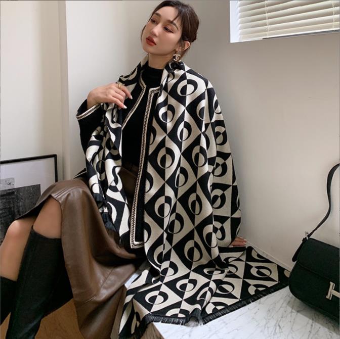 New Arrival Women'S Scarl Thickening Warm Pashmina Cashmere Scarf Female Autumn Winter Soft Scarf Shawl Multipurpose Blanket
