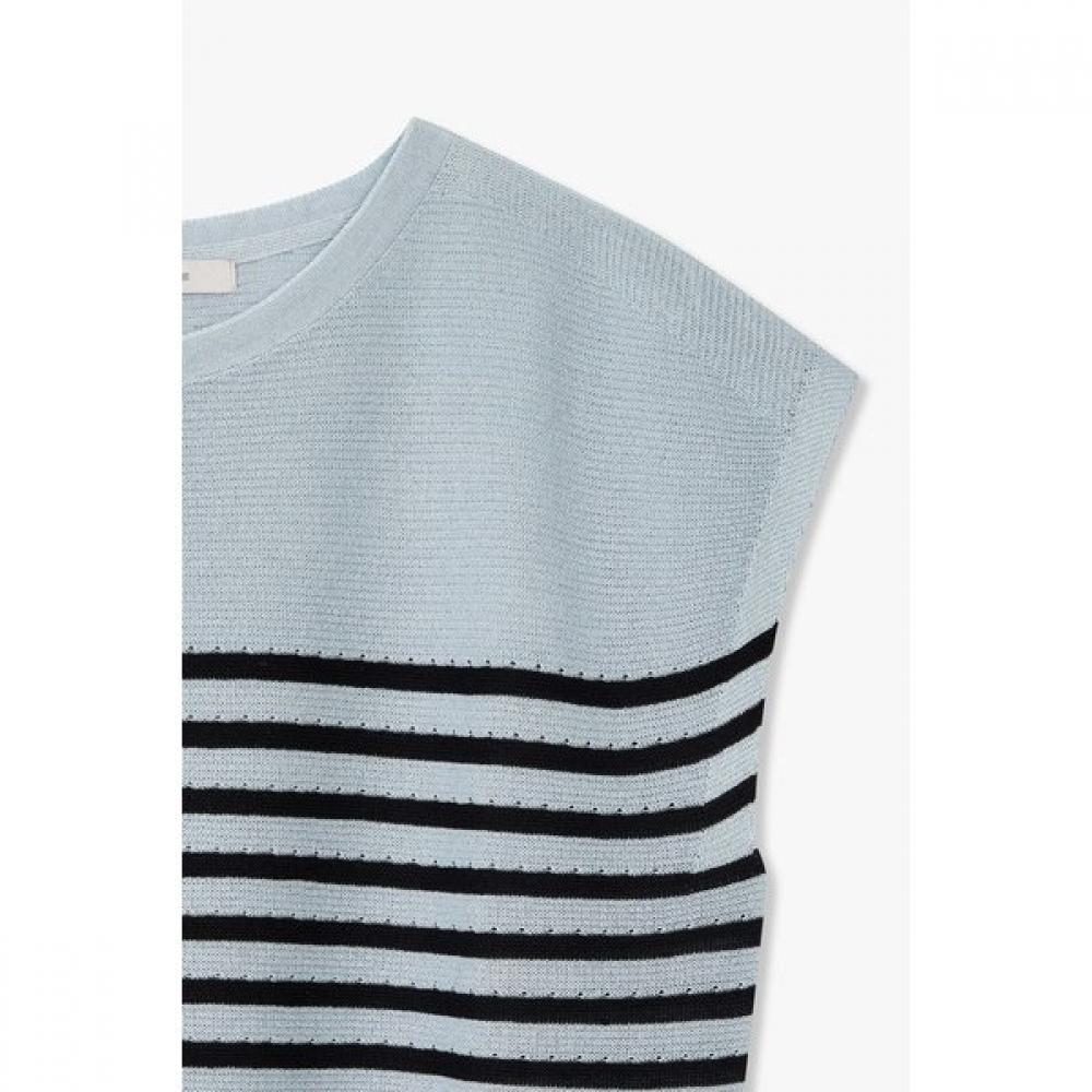 Vov Stripe Pattern Sleeveless Pullover 7155250004