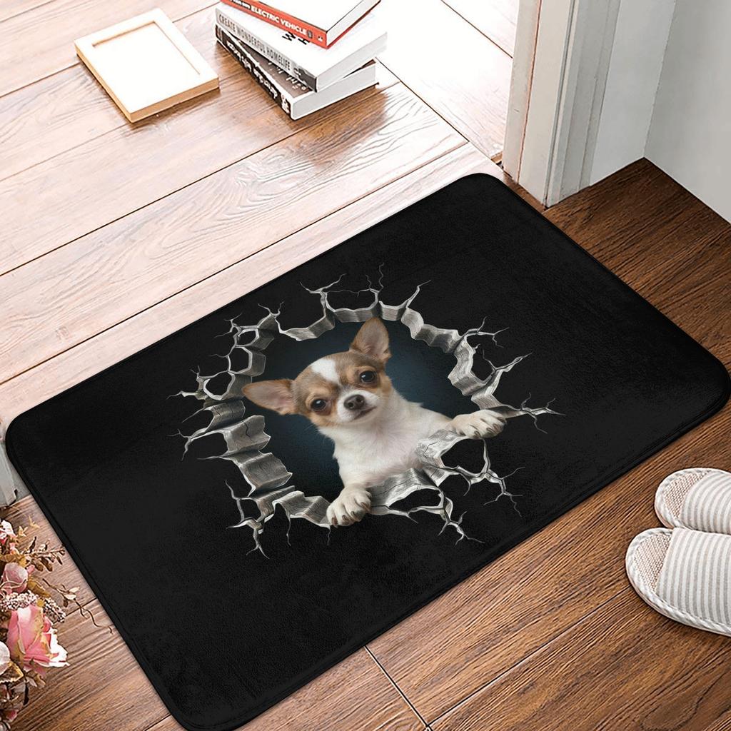 Retro-Fußmatte mit Dackelmotiv (40 x 60 cm) – Anti-Rutsch-Teppich für Bad, Küche und Wohnzimmer