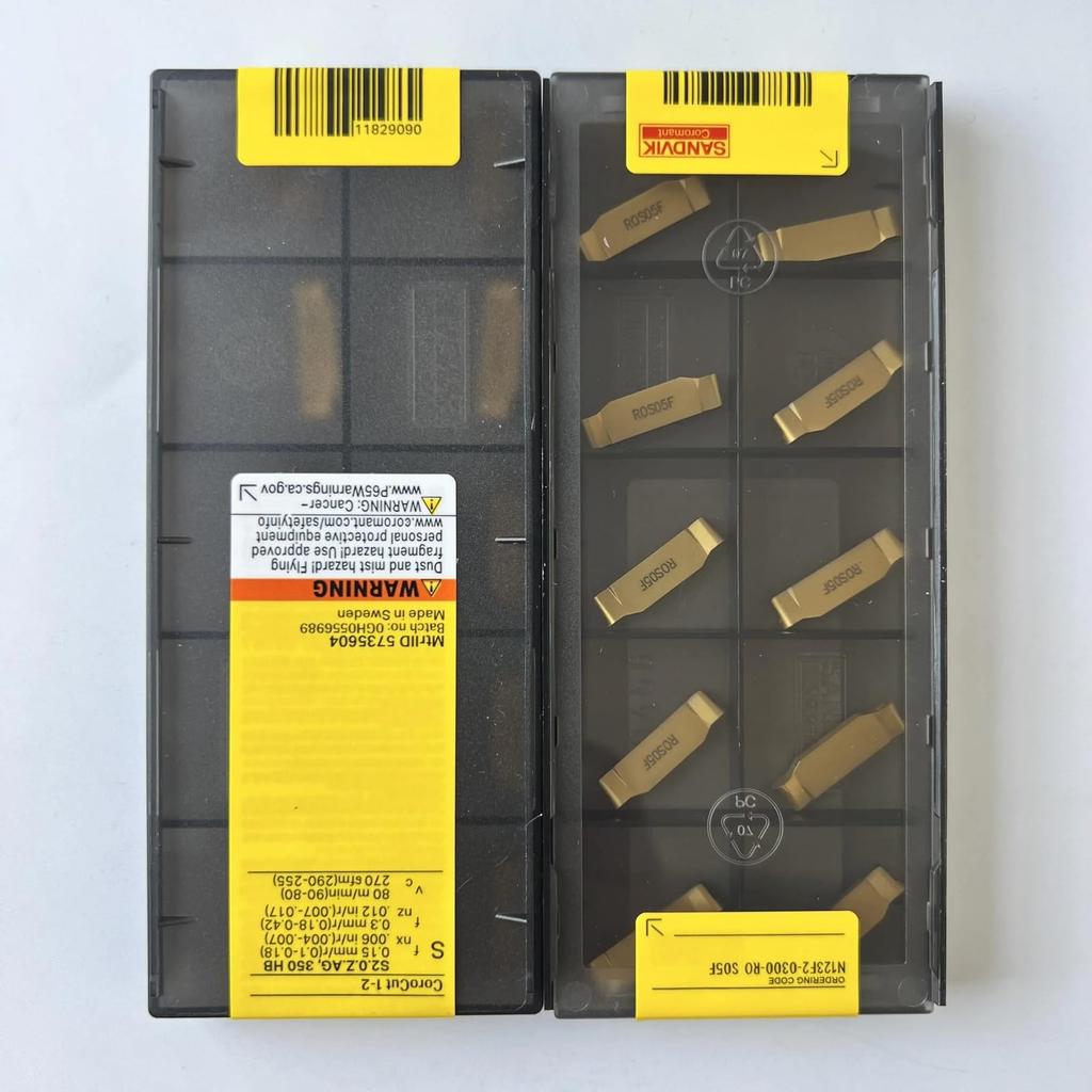 Original Sandvik / N123F2-0300-RO S05F /CNC lathe carbide blade tool 10 Pcs