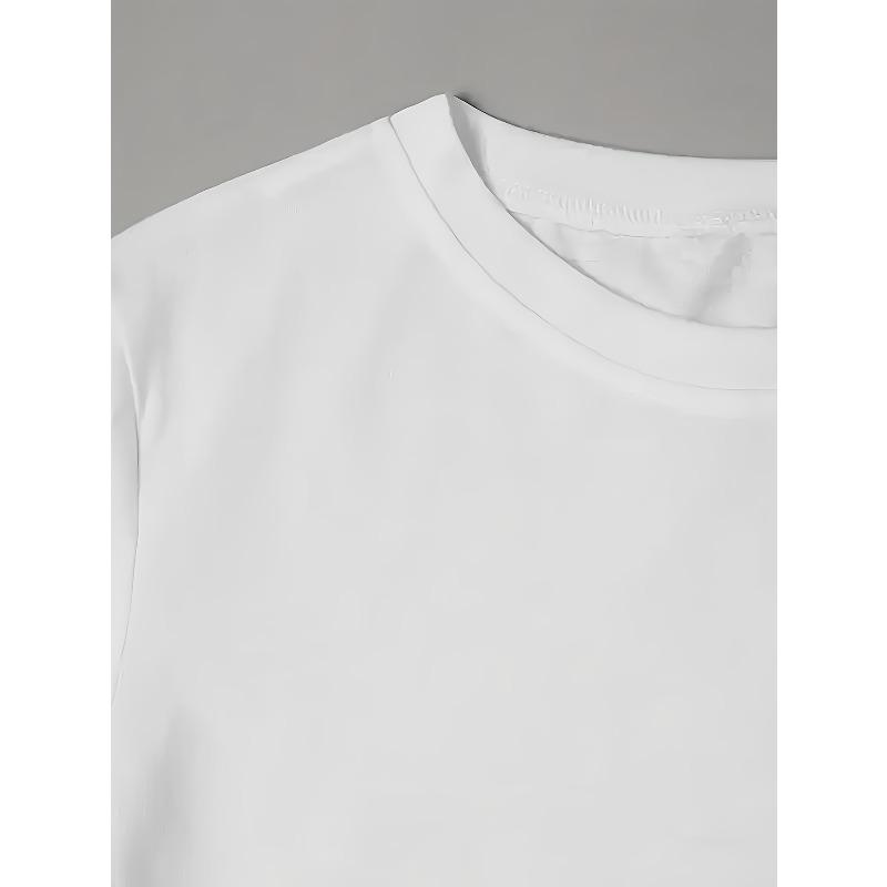 European Size Plus Size, 1pc Women's Plus-Size Funny & Casual Short Sleeve T-Shirt - Lightweight Round Neck Blouse, Spring Summer Casual Attire