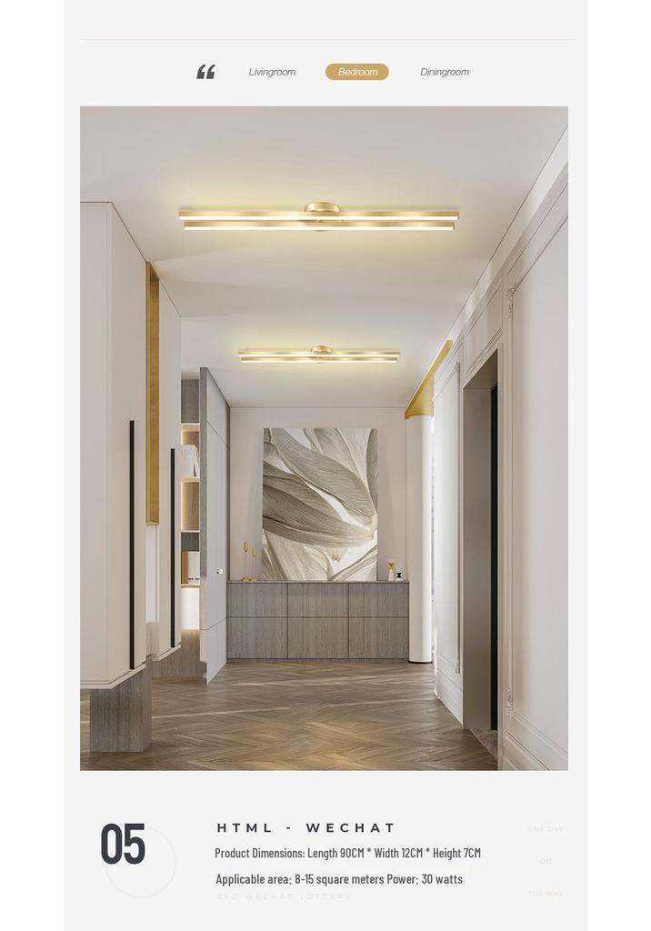 Modern Minimalist LED Hallway & Corridor Ceiling Light