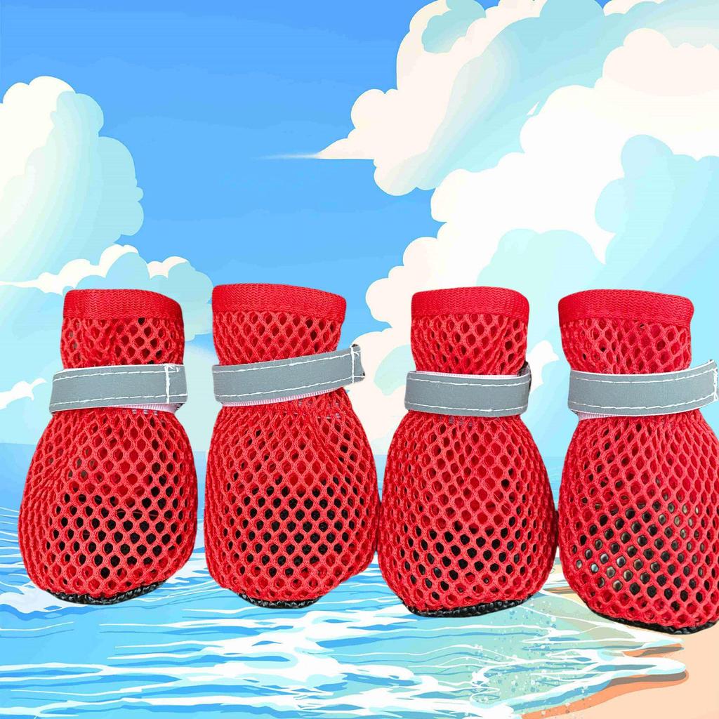 Reflective Non-Slip Dog Shoes for Small Breeds - Wear-Resistant Pet Footwear for Bichons and Corgis