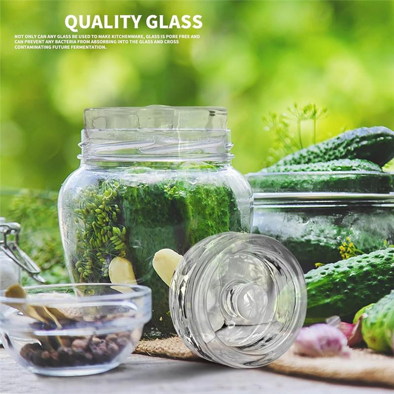B97A-2 Stück Gärgewichte mit Griff für Weithalsglas und Einmachglas Gären Einlegen Einlegen Gären