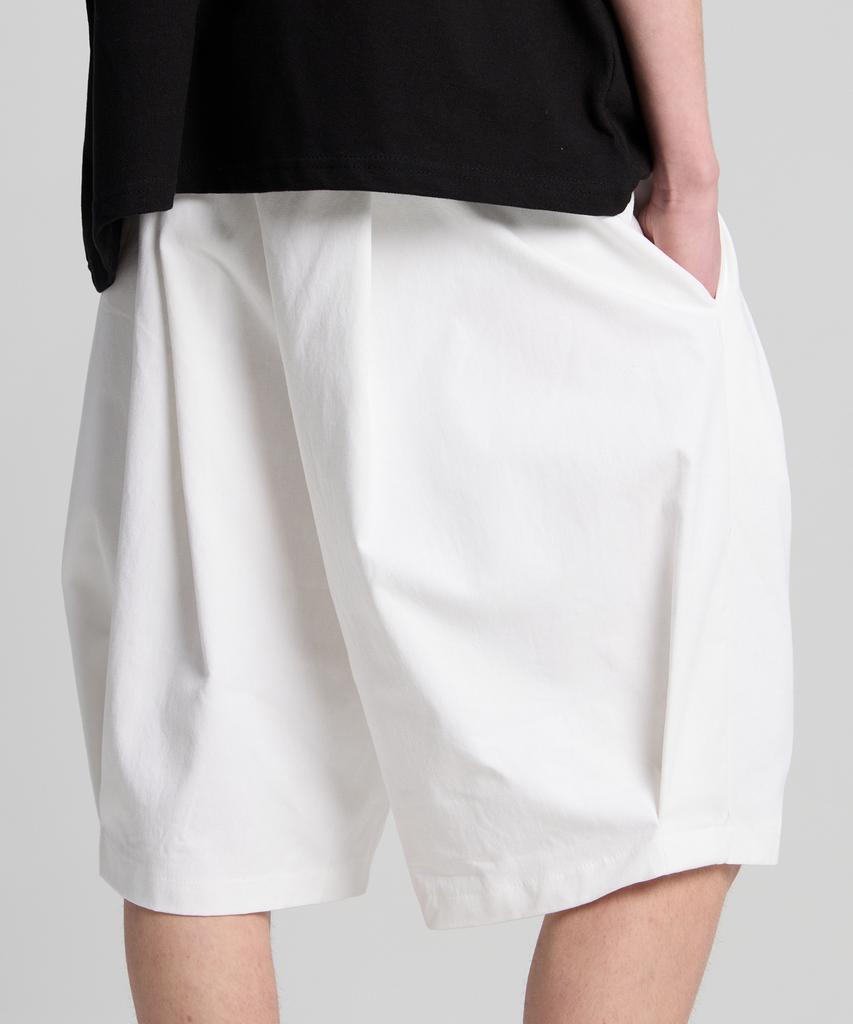 TENER Open Balloon Bermuda Cotton Pants White