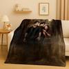 3D Twilight Saga Bella Edward Vampire Movie Flannel Blanket,Ultra Soft Warm Plush Throw for Home Bedroom Bed Sofa Cover Camping