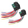 Heavy Duty 12V 3 Way 5 Pin SPDT Fuse Relay Kit 40 Amp for Car Truck Marine Boat Use with Pre Wired Color Coded Setup