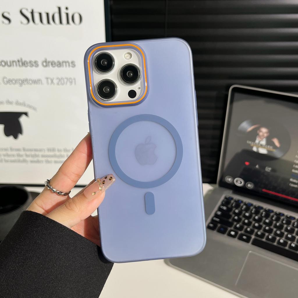For IPhone 16 ProMax Matte Magnetic Protective Case for Apple 15 Pro Semi Transparent 16E Skin Feel Phone Case