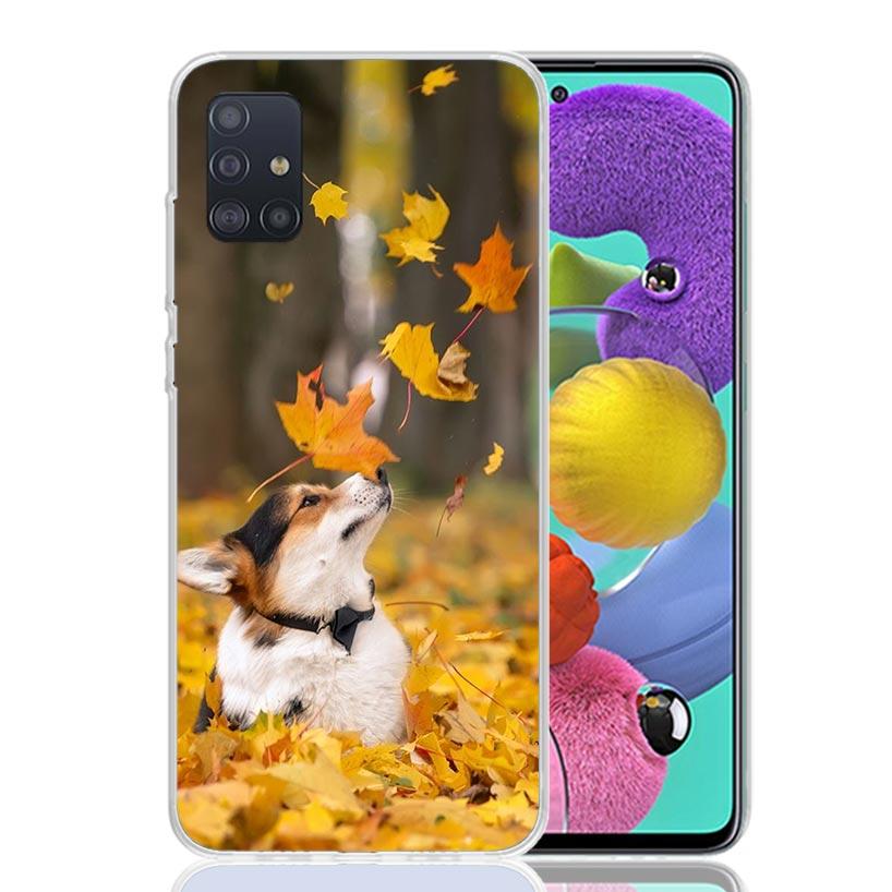 Cute Lovely Corgi Dogs Phone Case For Samsung Galaxy A52 A42 A32 A22 A12 A51 A50S A40 A30S A20E A10S A41 A31 A21S A11 A72 A71 A7