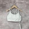 Stoßfester doppelseitiger Nylon-Sport-BH mit Y-Rücken - Racerback-Design