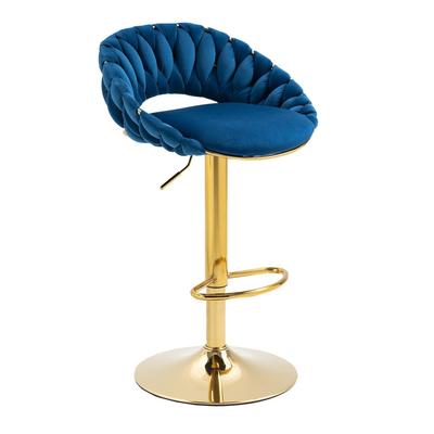 Justerbar pall, barpall, FARVISO blå elegant loft
