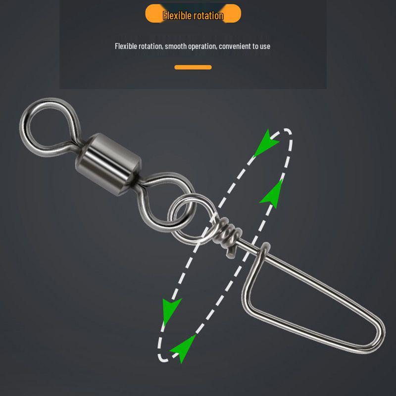 American Swivel Snap Fishing Lure Connector - Figure-Eight Loop Quick Swivel Accessories