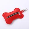 Bone-Shaped Dog Poop Bag Dispenser & Trash Can with Large Leather Storage In Stock