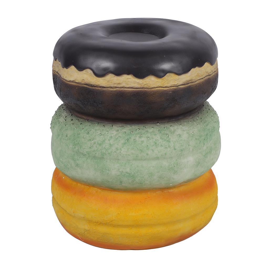 Scaun alimentar simulat, drăguț, în formă de gogoașă, rășină moale, confortabil, pentru schimbarea pantofilor alimentari, pentru hol