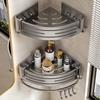 1PC Corner Shower Rack with Hook, Aluminum Shower Holder Without Drilling, Suitable for Bathrooms and Kitchens
