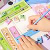 Schüler-Schreibwaren-Set Glatter Schreibstift Radiergummi Lineal Anspitzer Niedlicher Cartoon Vollständige Schulsachen Klassenzimmer Zurück zur Schule Geschenke