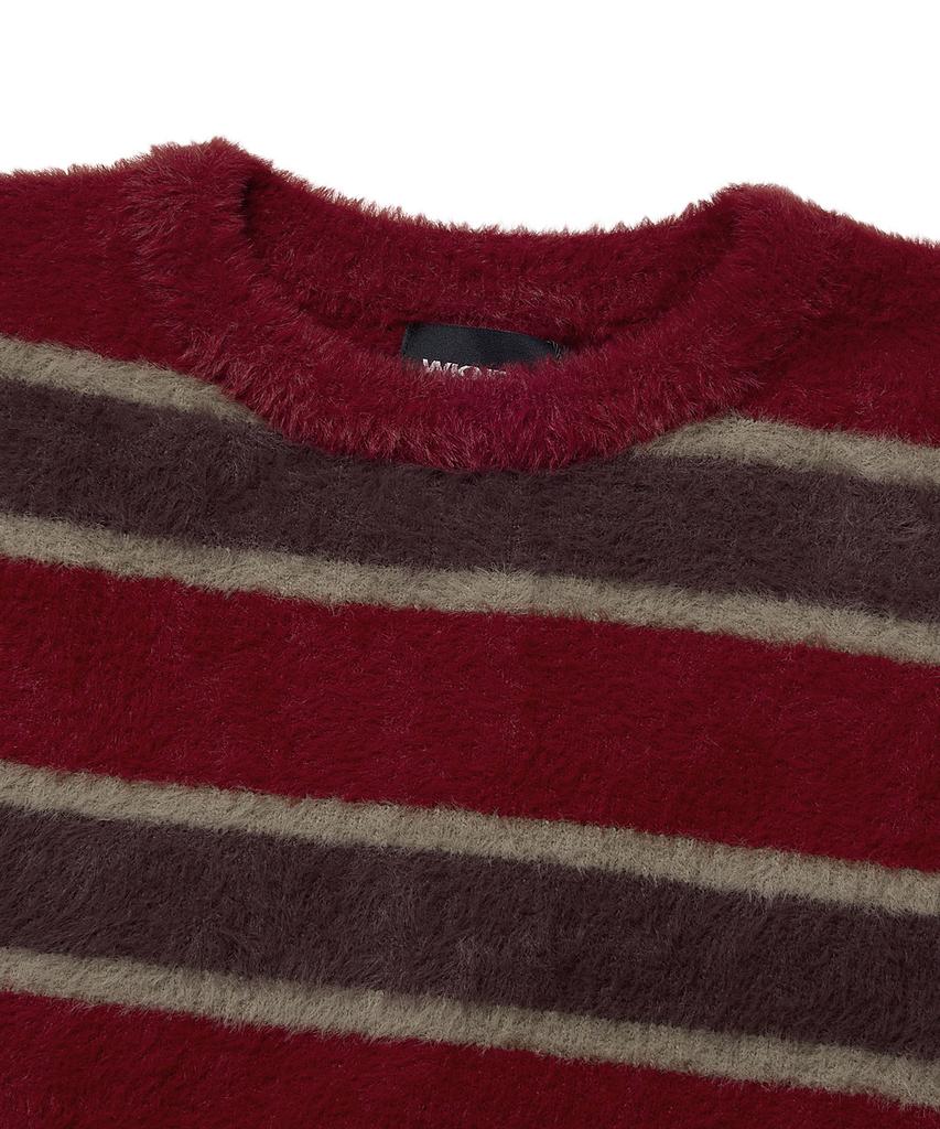 WKNDRS Striped Knit Sweater (Burgundy)