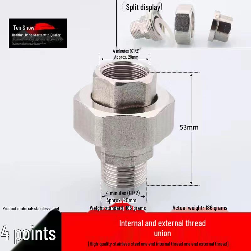 Oțel Inoxidabil Tee Cot Reductor cu Filet Interior: Accesoriu conductă instalații sanitare 6 puncte la 4 puncte