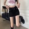 Classic Versatile Youthful Vintage Super Short Skirt High Waist Bustier Skirt Package Hip Skirt Pants Skirt Ladies Summer Fashion Denim Short Skirt