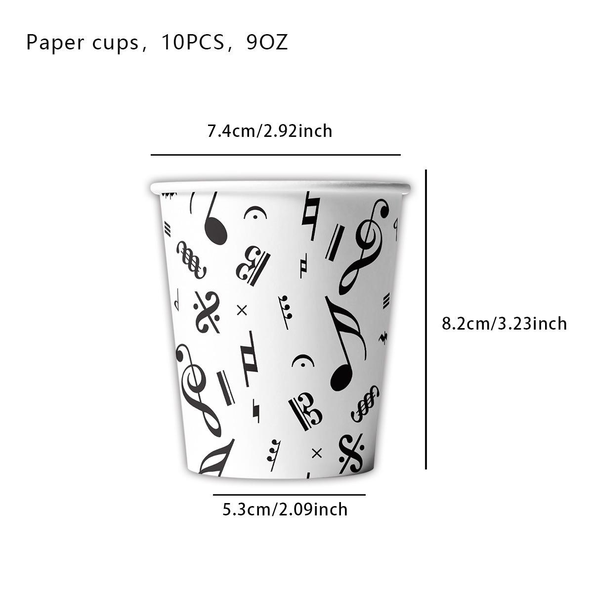 Music Festival Party Set: Tablecloth, Disposable Cutlery, Napkins, Cups, Plates
