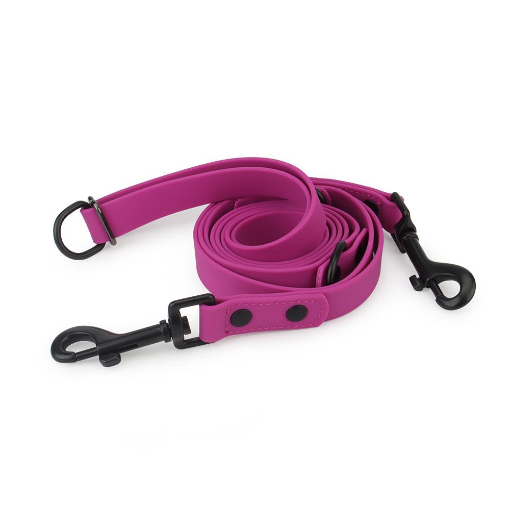 Two Heads Pet Leash Outdoor Walk Training 2 Head Traction Rope PVC Dog Leashes Multi-function Waist Belt Shoulder Strap