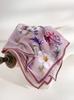 Classic retro spring new 111 mulberry silk square scarf premium light luxury national style double crepe lace silk scarf women's accessories