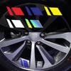 Car Interior Stickers 6-piece Reflective Car Wheel Rims Vinyl Sticker Hash Mark Stripe Racing Wheel Hub Size Decoration