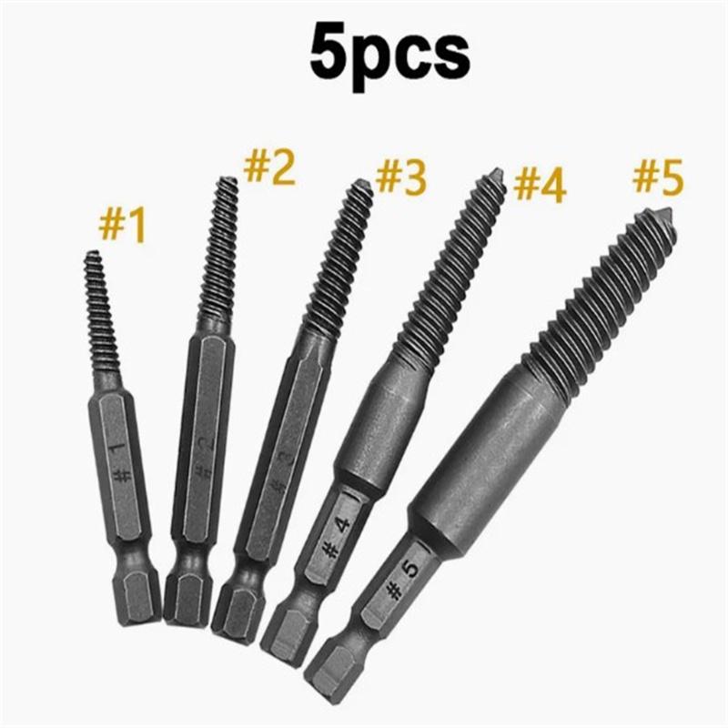 

5 шт. экстрактор для винтов 52 мм/83 мм/61 мм/66 мм/75 мм, износостойкие центральные сверла высокой твердости для