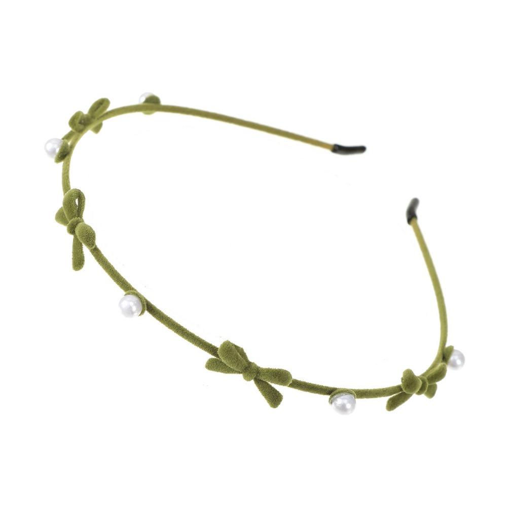 Zinc Zinc Alloy Flower Headband Plush Women Hair Hoop Personality Bow Hairband  Headwear